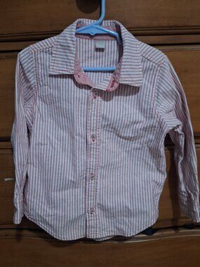 Hallmark Baby 3-5 yes pink and white striped shirt